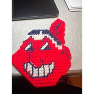 Vintage Cleveland Indians needlework magnet craft